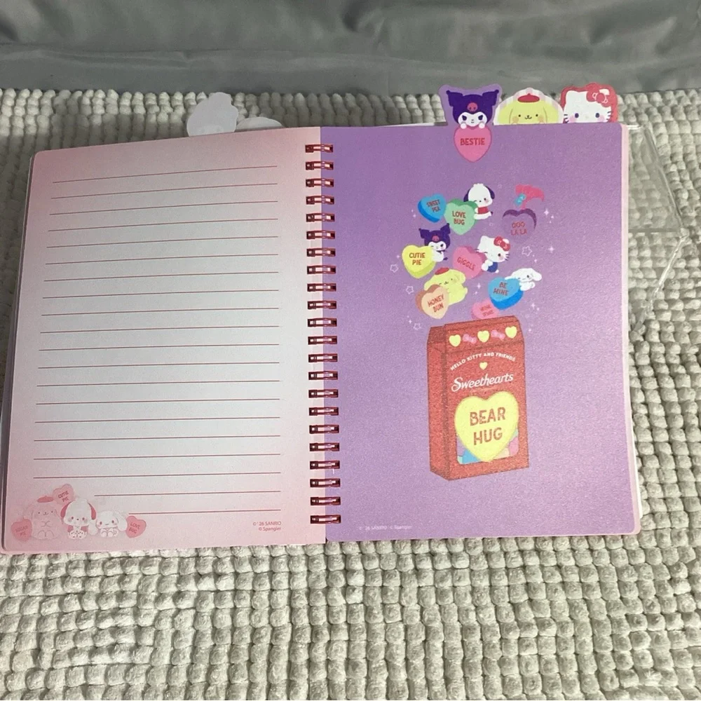 Sanrio Hello Kitty & Friends x Sweethearts 5 Tab 80 Lined Sheet Journal Notebook
